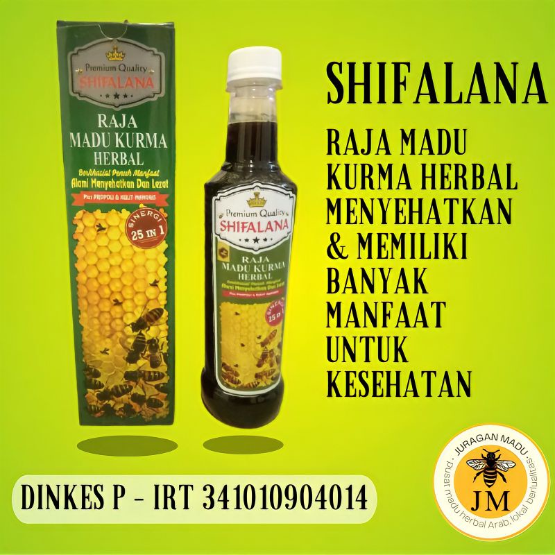 

Madu kurma herbal plus propolis dan kulit manggis 100% alami Madu Shifalana