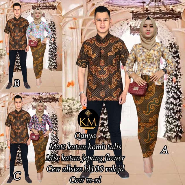Couple Qanya Kebaya Katun Jepang