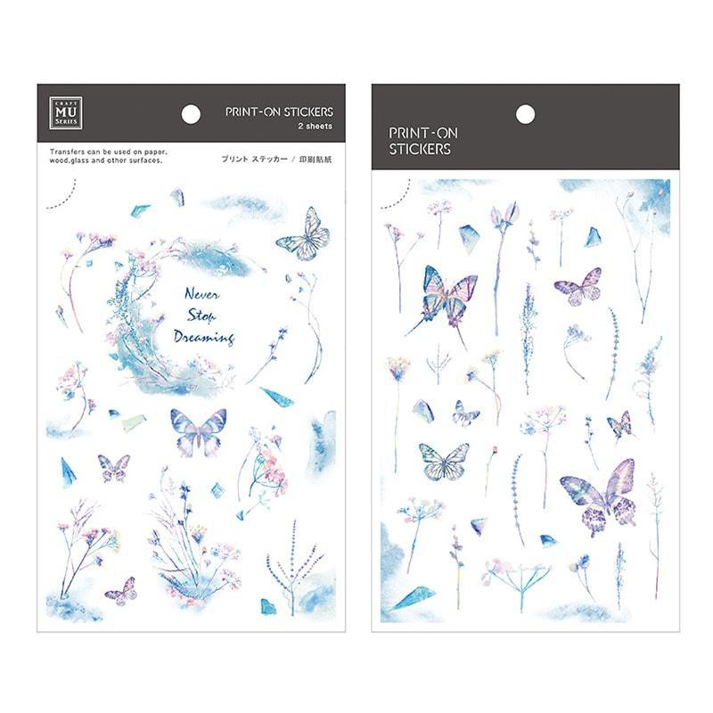 

MU Lifestyle Print-On Sticker [085] Butterflies