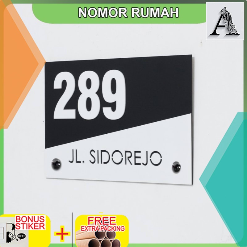 

Grosir Nomor Rumah Akrilik Modern Minimalis Model 013