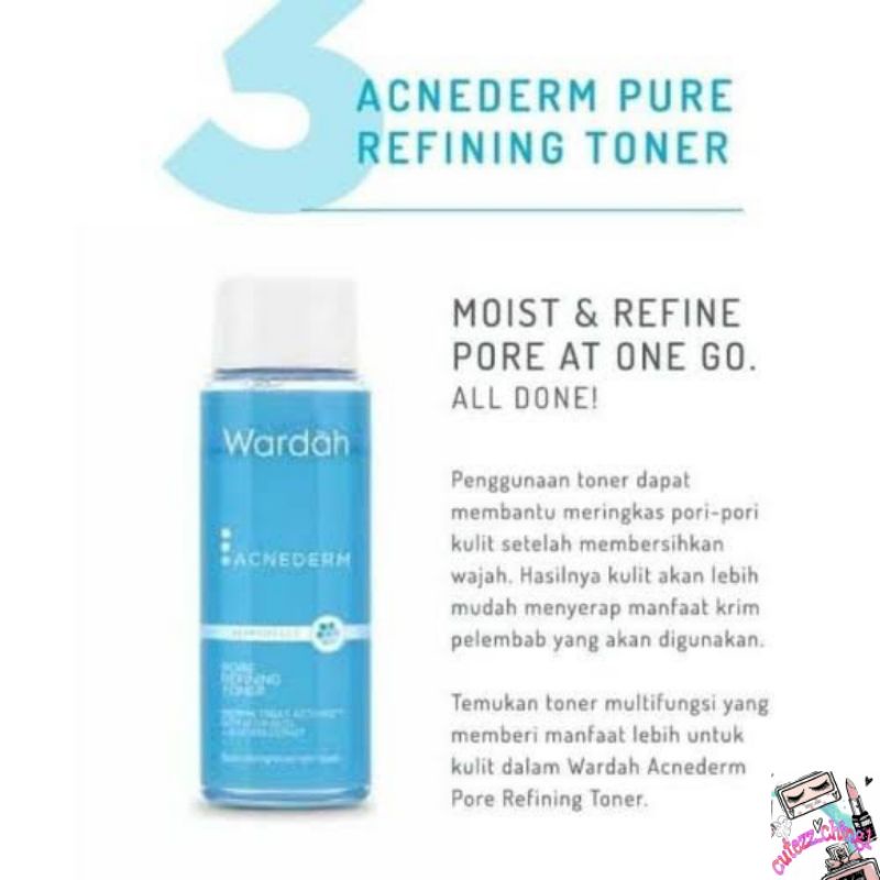 ☃Cutezz_Ching1☃Wardah Acnederm Pore Refining Toner 100ml