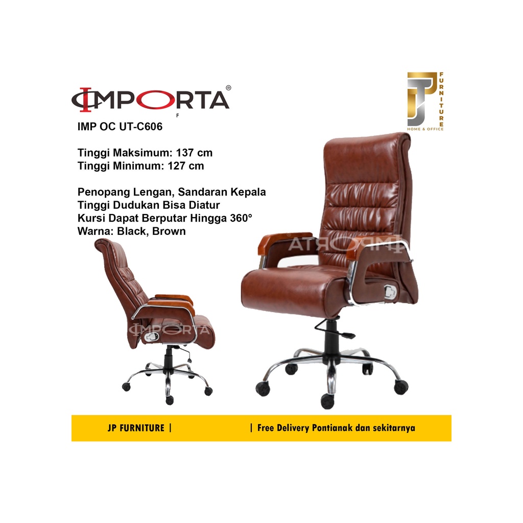 Kursi Direktur / kursi Kerja / Kursi Kantor IMP-OC UT C606 BROWN