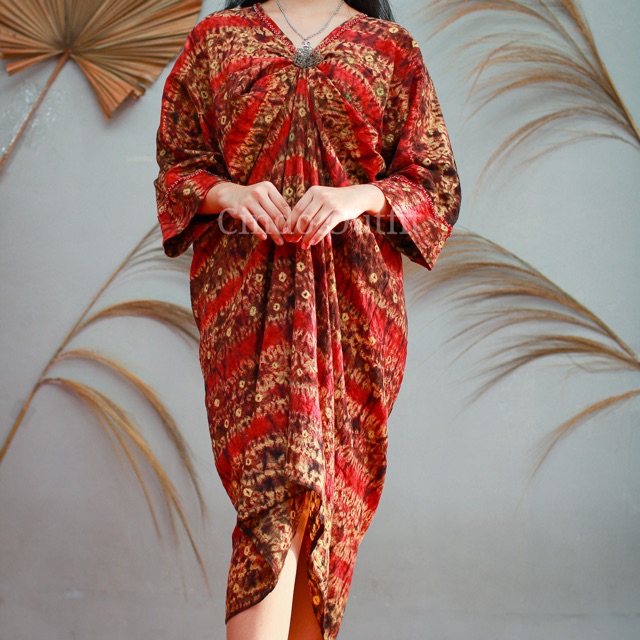 Jumputan dress - baju lebaran - dress wanita - batik