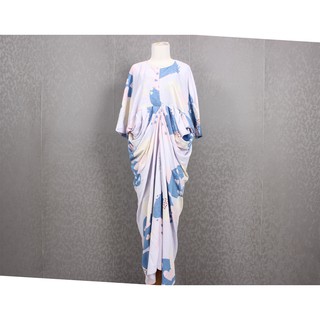 kaftan bahan satin  kaftan warna ungu  muda  kaftan wanita 