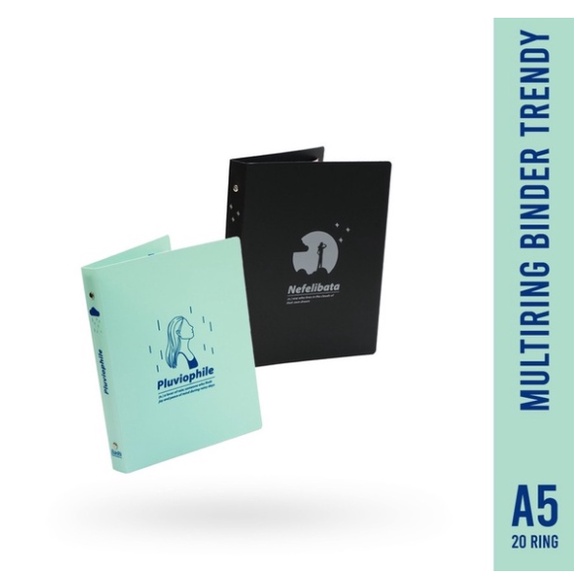 

Bantex Multiring Binder A5 20 Ring Motif Trendy
