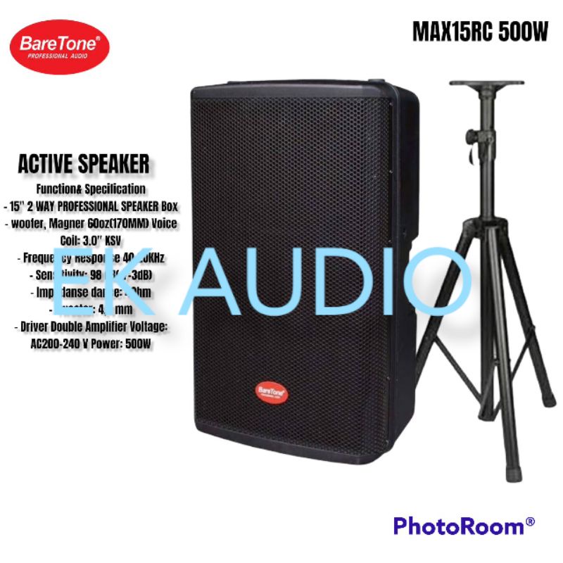 BARETONE ACTIVE SPEAKER 15 RC,PROFESIONAL AUDIO- 15 INCH