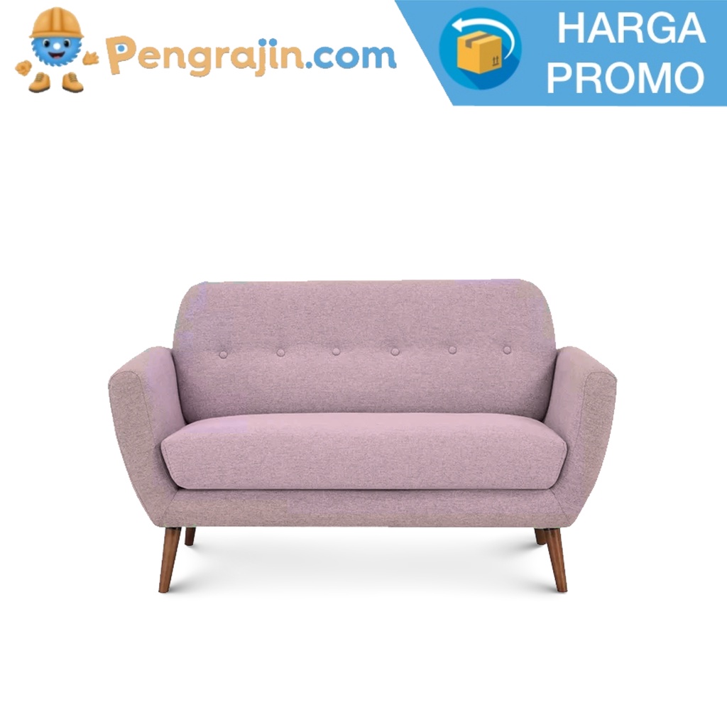 Sofa busa minimalis Cutshall Round Arm Loveseat