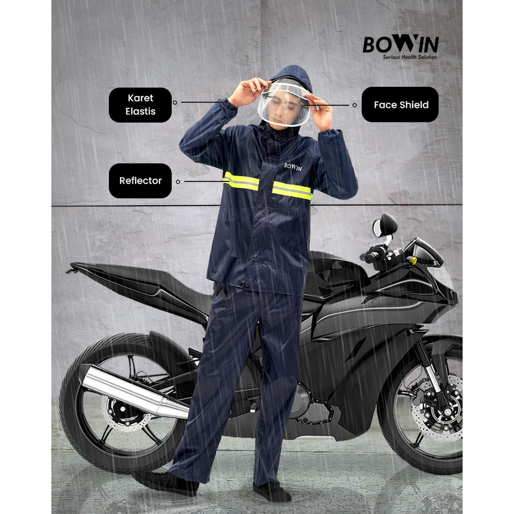 Bowin Jas Hujan Oxford (Anti Bakteri /Anti Rembes /Bahan Tebal)