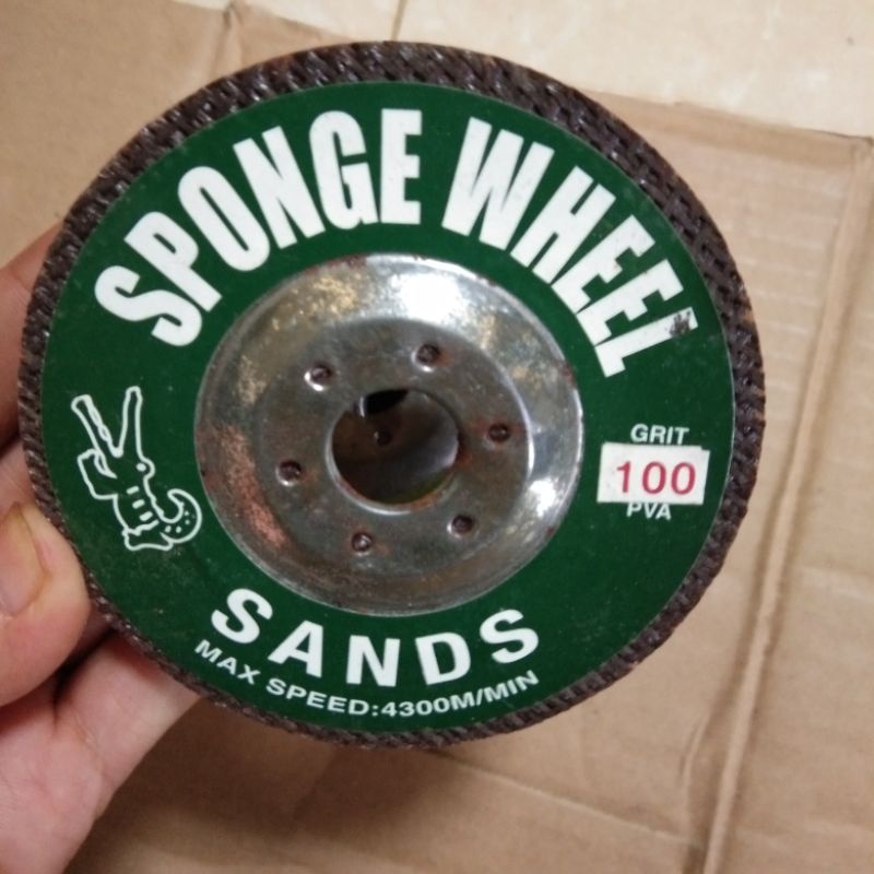 Jual Sponge Grinding Wheel batu gerinda poles kaca keramik 4 inch grit