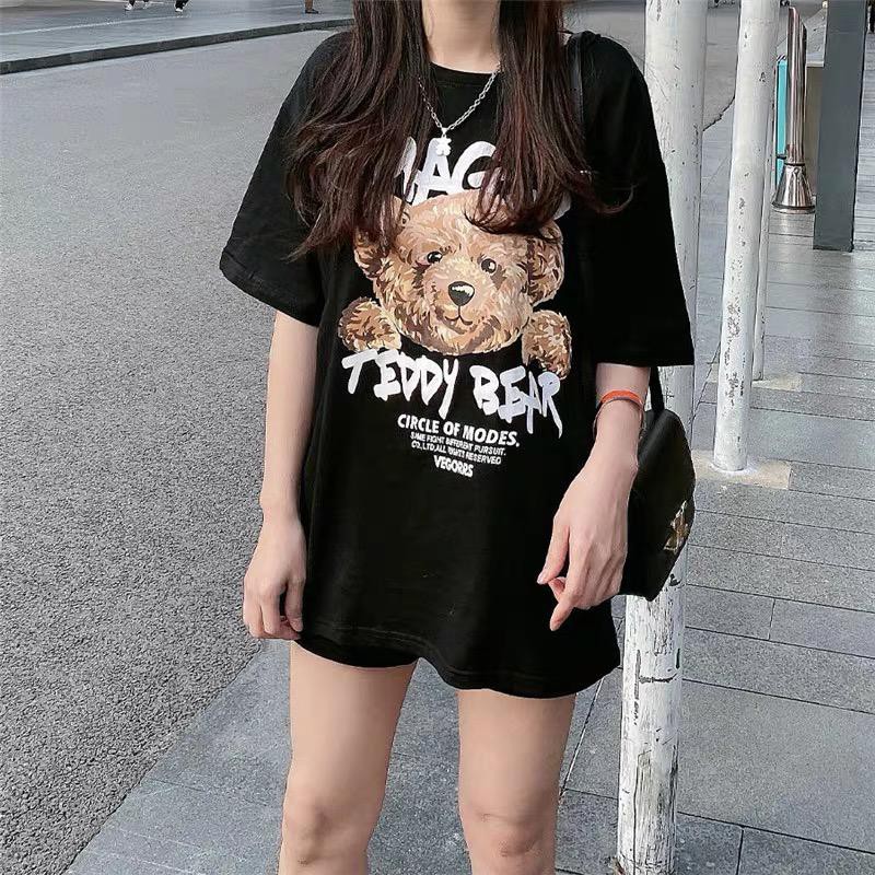 TC -Tshirt Oversize Wanita Motif Magic Bear - 100% Import