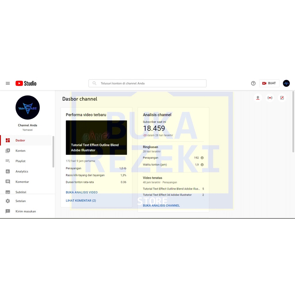 [SOLD] Akun Youtube Murah Subs 18000 Real Bukan bot dan tidak drop