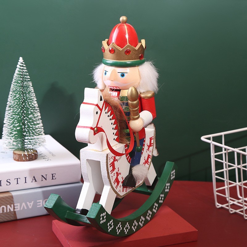 Pajangan Nutcracker Kereta Kayu Santa Snowman Kado Natal Christmas