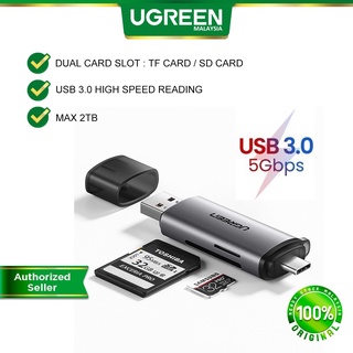 Ugreen Card Reader USB 3.0 & Tipe C Ke Micro SD TF Untuk PC / Laptop