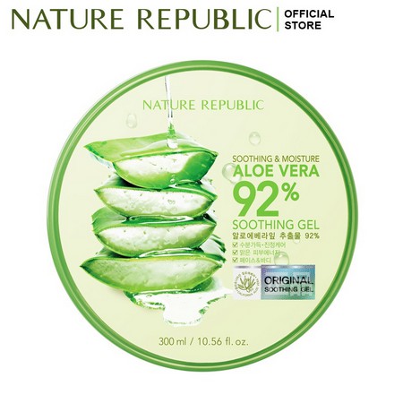 NATURE REPUBLIC Aloe Vera 92% Soothing Gel BPOM GARANSI ORIGINAL PT. NRI Global Mandiri)