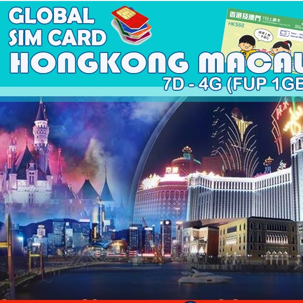 Jual Sim Card Hongkong Macau 7 Days - 4G (Unlimited Data Up To 1 Gb)  Indonesia|Shopee Indonesia