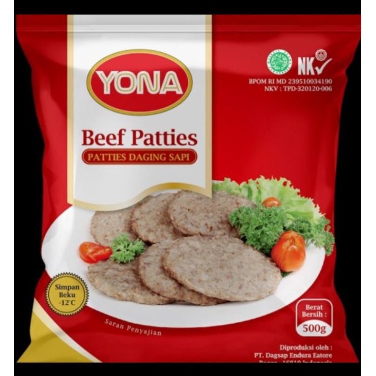 

YONA BEEF PATTIES 500G dan Yona smoke beef 250gr