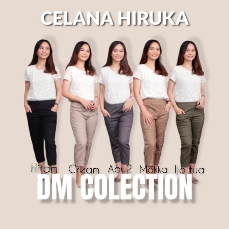 Celana Pendek wanita 7/9 cewek abg katun twill tebal