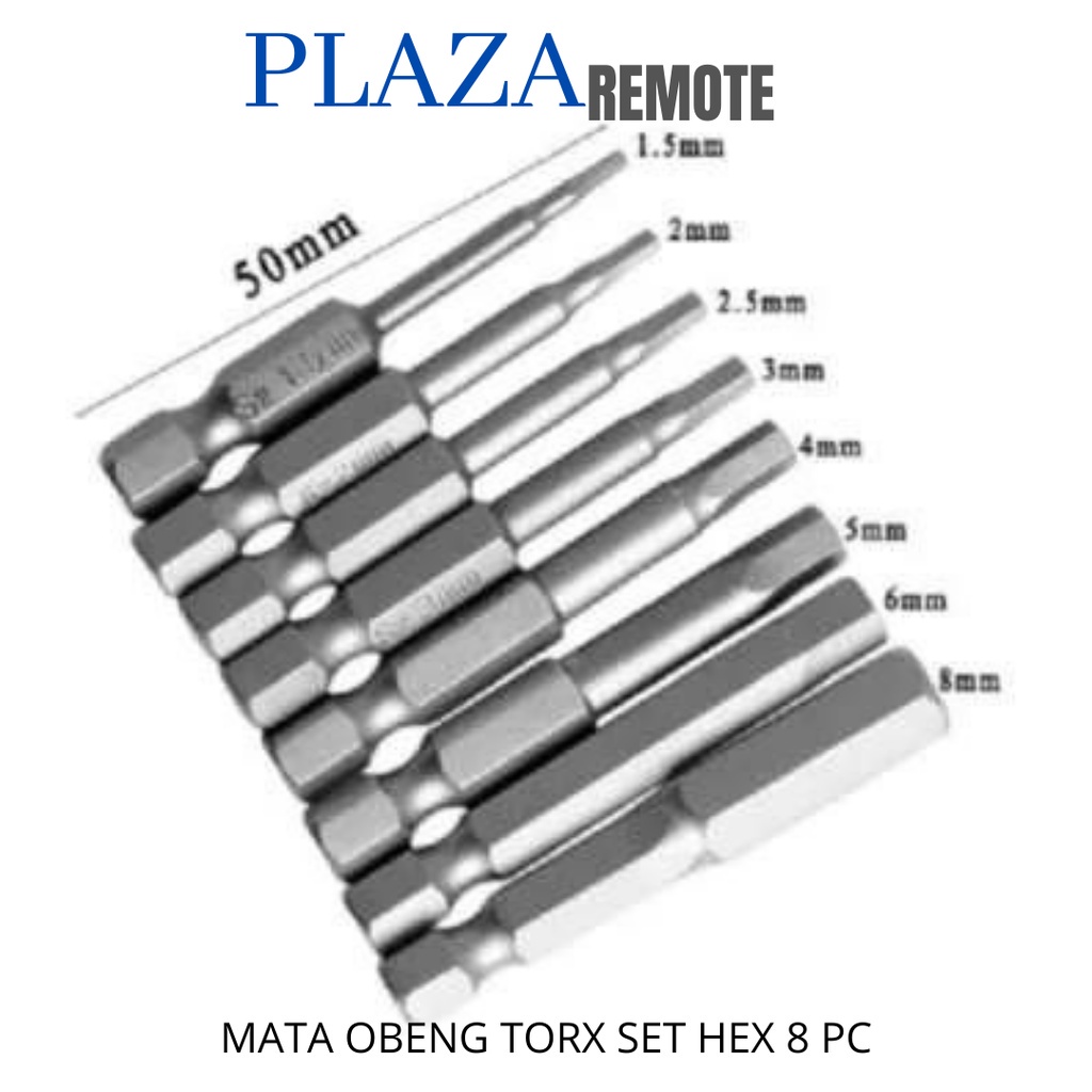 MATA OBENG HEX SHANK S2 BAJA STAINLESS 1/4 INCH 8IN1