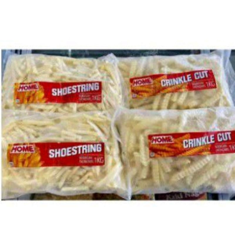 

Kentang siap goreng HOME 1kg (potongan biasa/gelombang)