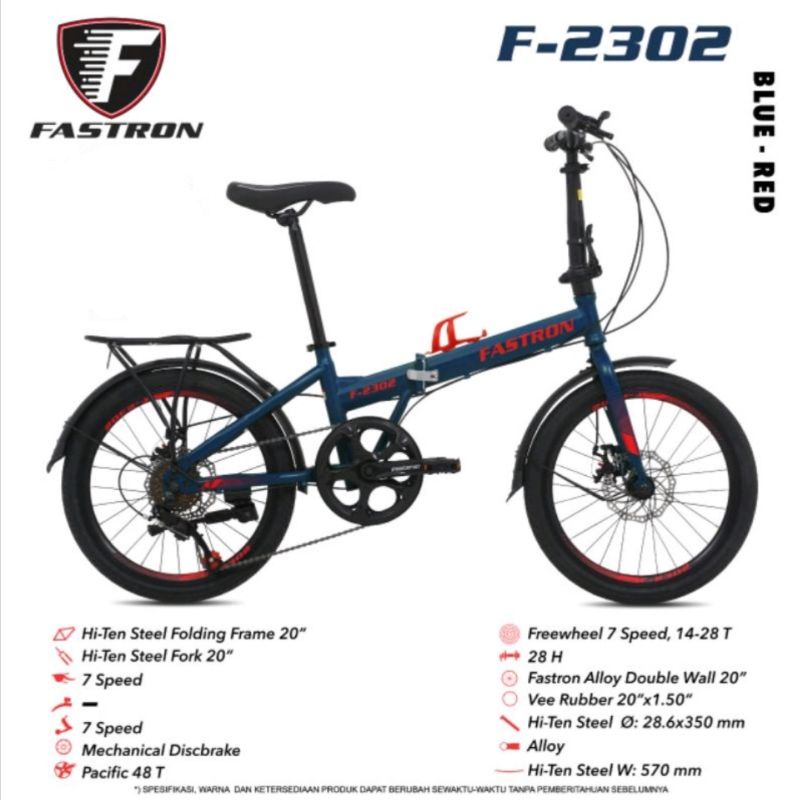 sepeda lipat 20 murah/Fastron 2302