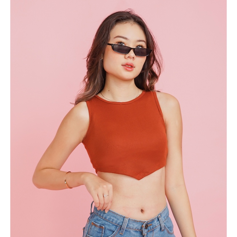 MODAVIE - ERIKA TANKTOP Korean Tanktop Crop Top Baju Atasan Wanita