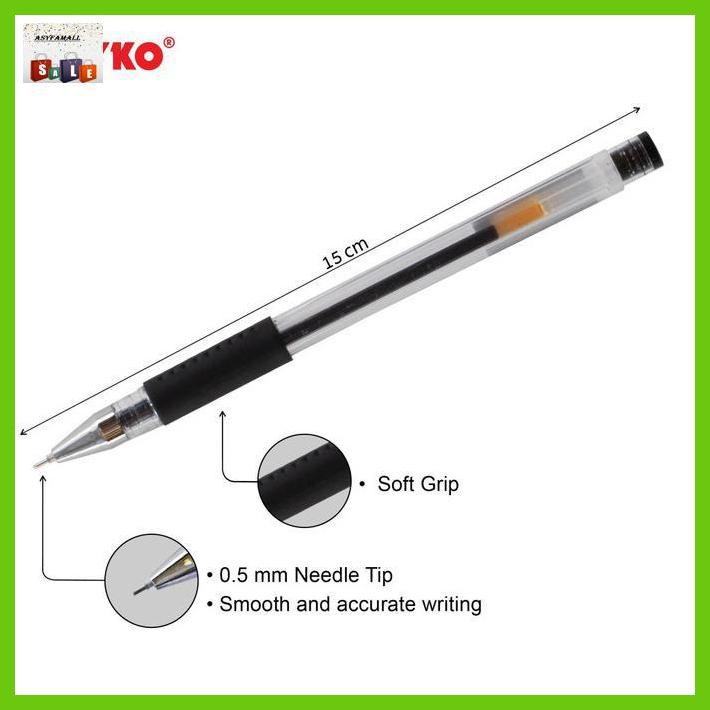 

Silutala- Gel Pen Pulpen Pena Joyko Jk-100Nt 0.5 Mm - Hitam -Ori.
