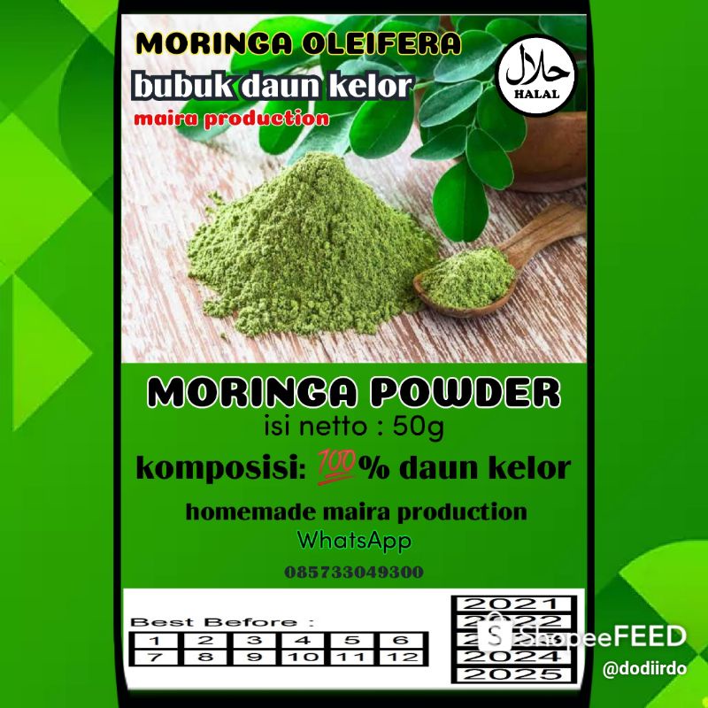 

bubuk Moringa oleifera daun kelor murni maira