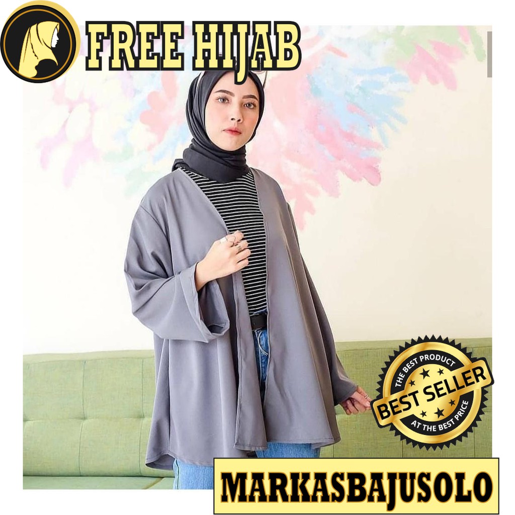 MEIRA CARDI CARDIGAN CARDY OUTER / CARDIGAN WANITA PANJANG RAJUT MOTIF BATIK PUTIH