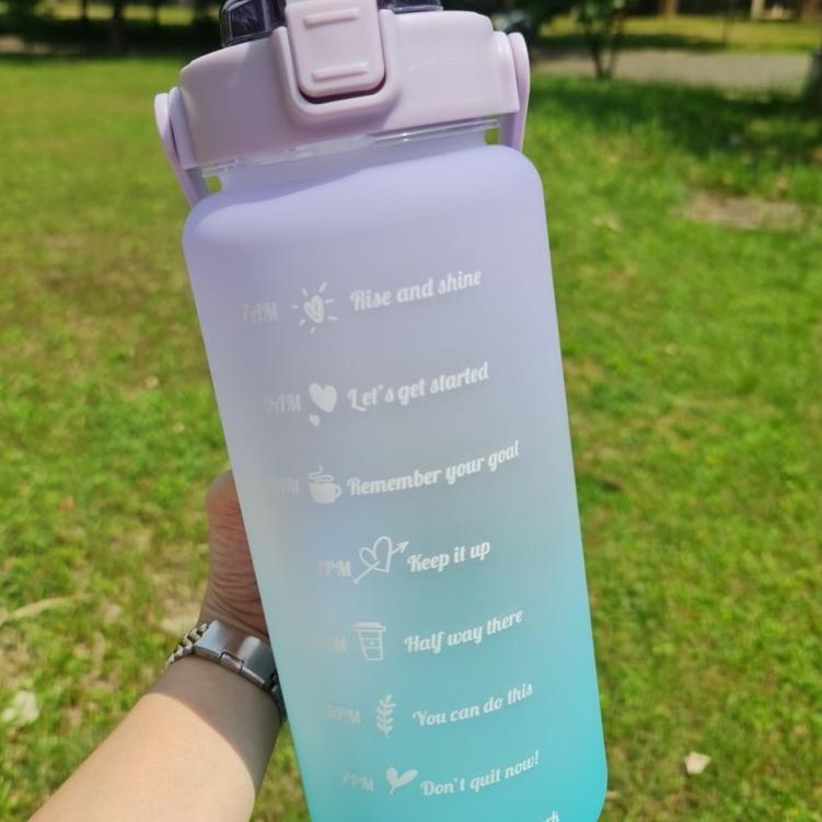 LANGSUNG ATC.. (HARGA GROSIR) Botol Time Rainbow | Botol Minum Viral 2 liter | Botol Minum kekinian 