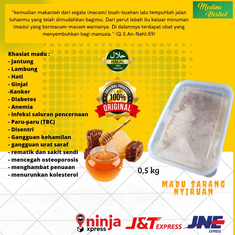 

MADU SARANG ORIGINAL UNTUK KESEHATAN 500GRAM
