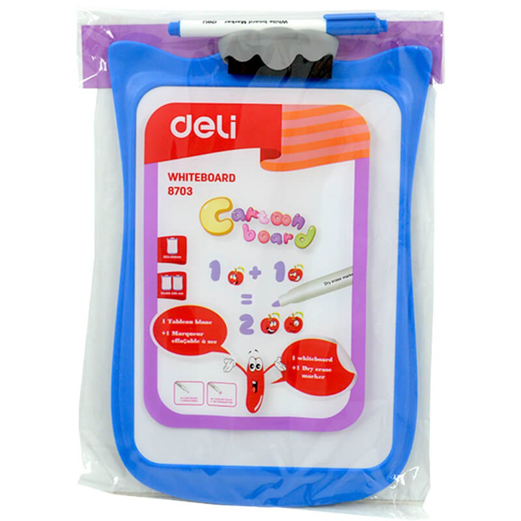 

PAPAN TULIS STUDENT WHITEBOARD ANAK KECIL DELI 8703 DUA SISI LUCU LEARNING BOARD