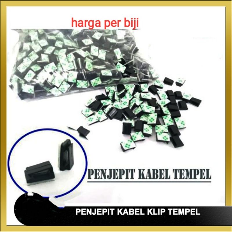 Penjepit Kabel Klip tempel perekat kuat Klip Penjepit Holder Jepit Kabel Gantung