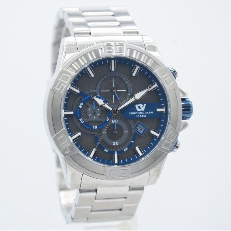 JAM TANGAN PRIA CHRIST VERRA 517134G-11 SILVER BLUE ORIGINAL
