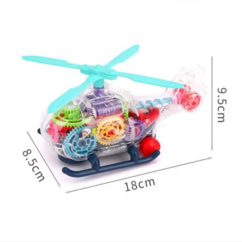 Electric transparent cartoon gear car light music universal driving racing children's toys stall wholesale