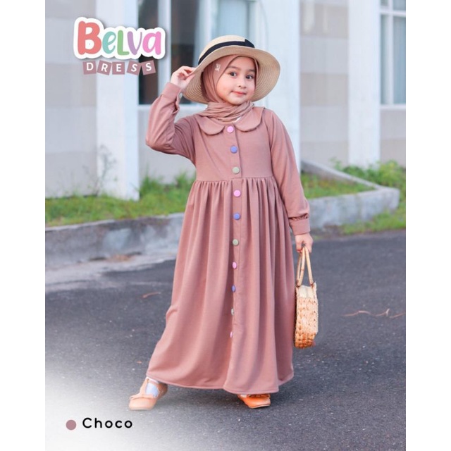 BELVA DRESS KIDS 7-8 TAHUN/DRESS MUSLIM ANAK PEREMPUAN/GAMIS ANAK TANGGUNG/DRESS SHAKILA/FASHION MUSLIM REMAJA/SHAHIA GAMIS ANAK/FAR MOSLEMSTORE