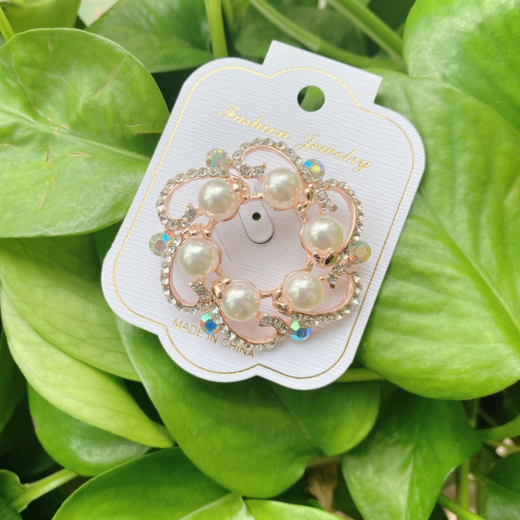 Baru Kreatif Mutiara Pin Bros Berlian Imitasi Bros Elegan Cukup Gaya Bros Mutiara Bros-33#