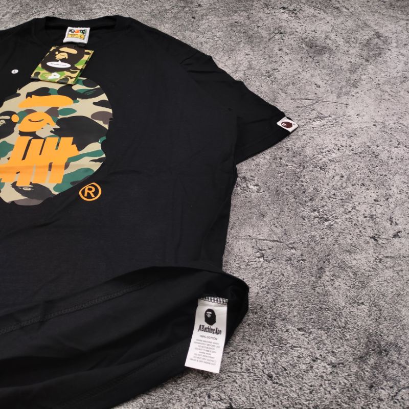 KAOS T-SHIRT BAPE X AAPE UNDEFEATED FULLTAG &amp; LEBEL