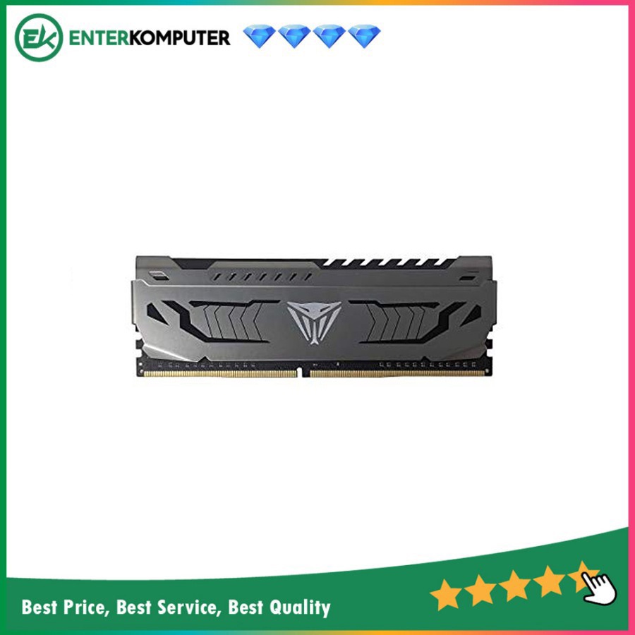 Patriot DDR4 Viper Steel RGB Series Single Channel PC25600 16GB (1x16GB) - PVSR4 16G 320 C8