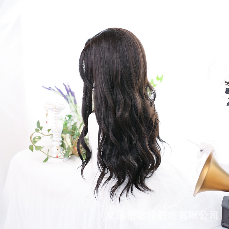 WDA-28 wig daily jepang korea kpop hitam panjang belah tengah rambut palsu