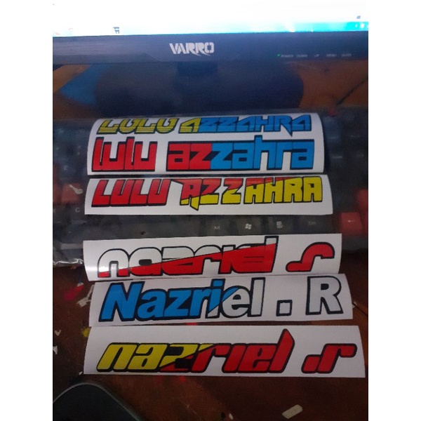 stiker custom nama murah