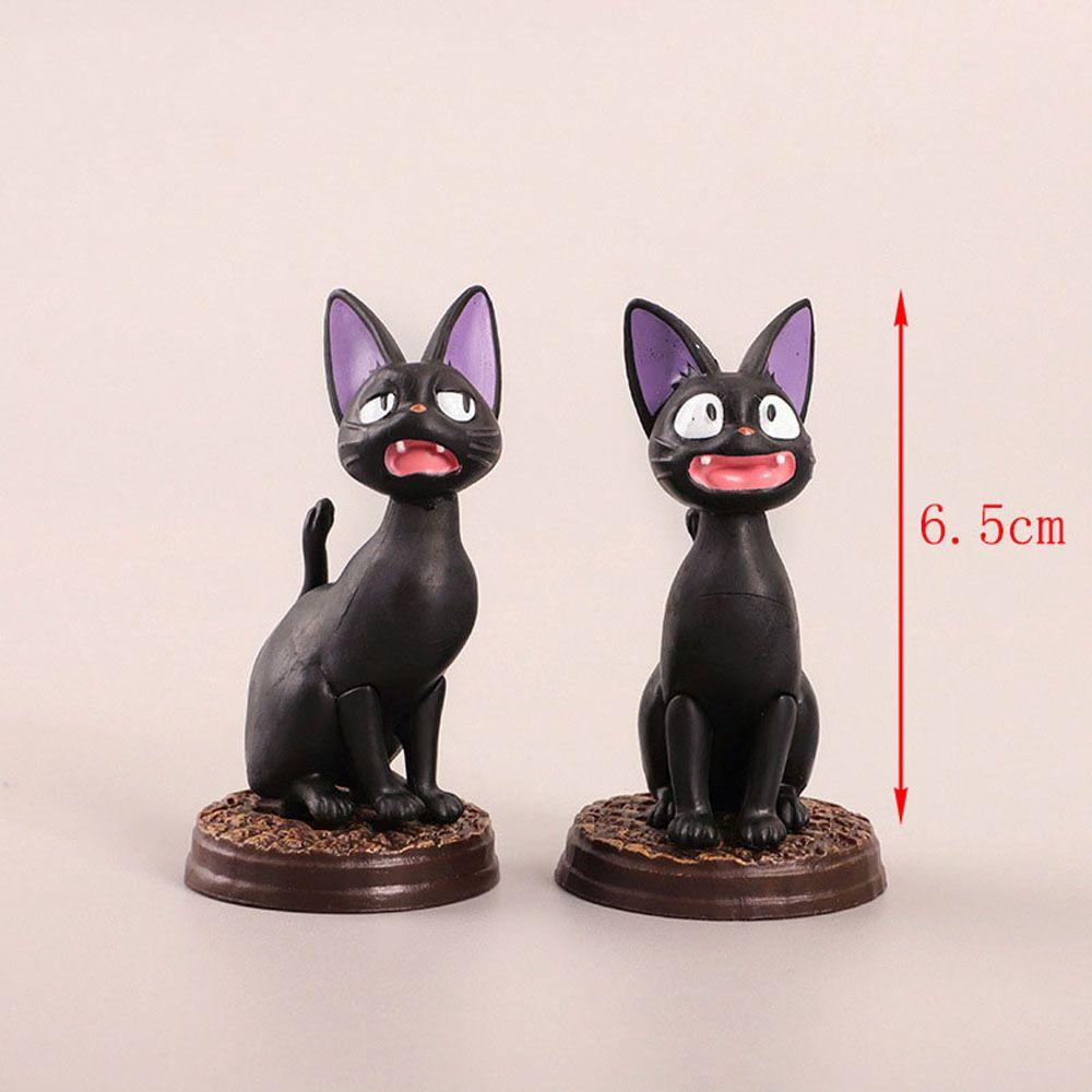 Agustina Black Cat Action Figure Hadiah 6pcs/set PVC Anime Mainan Lucu Dekorasi Rumah Patung Kecil Figure Ornamen