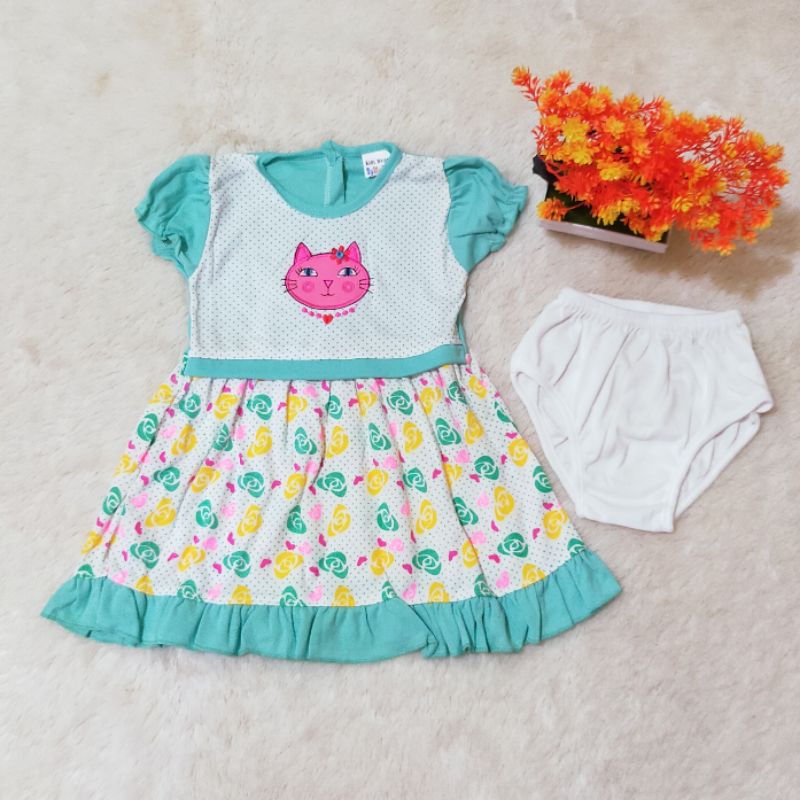 Dress Bayi Baru Lahir Rompi Bordir umur 1-12 bulan