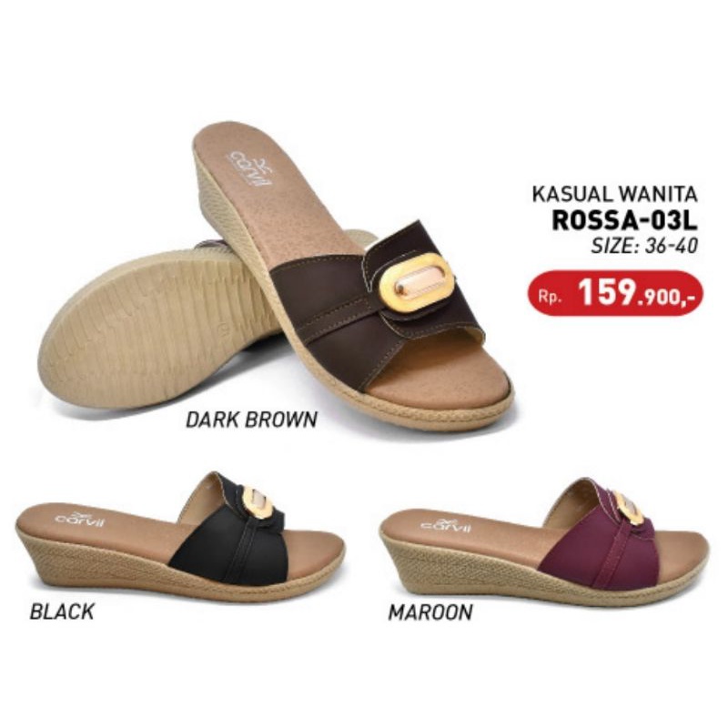 CARVIL ROSSA-03L | SANDAL CASUAL WANITA ORIGINAL 100%