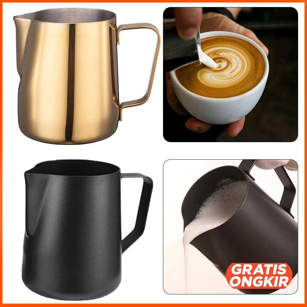 Gelas Pitcher Kopi Espresso Latte Art Stainless 600ml