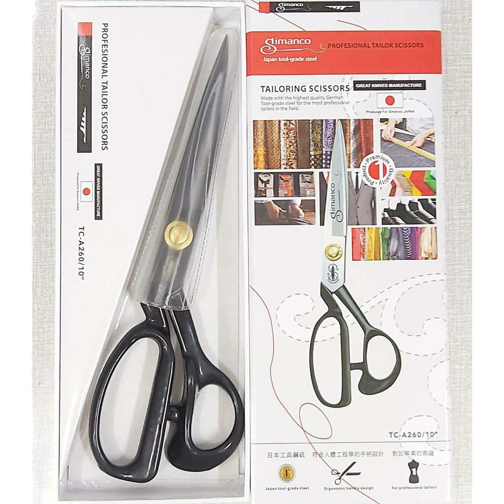 

Gunting potong kain/bahan - simanco TC a260/10" dan TC a240