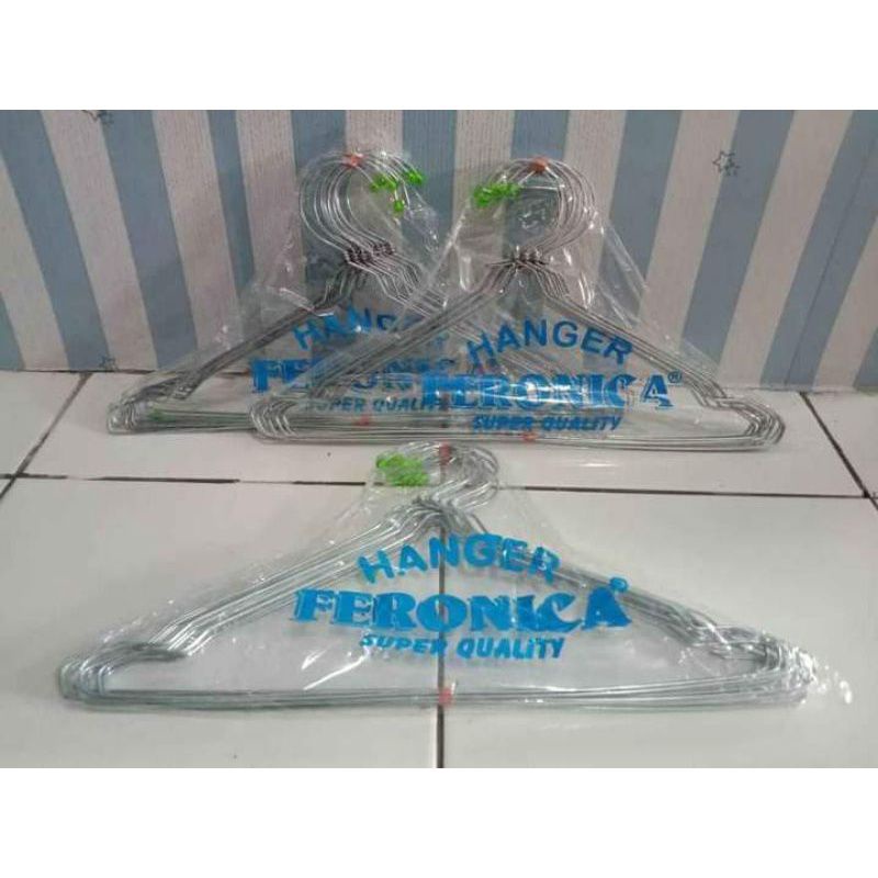 hanger kawat dewasa isi 12 pcs / hanger kawat anti karat/ hanger besi / hanger dewasa