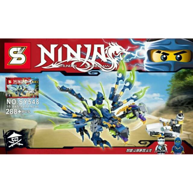 Lego ninjago blue green dragon sy 548