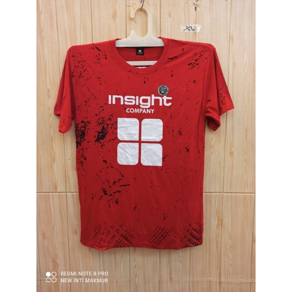 KAOS DISTRO MURAH FASHION PRIA WANITA size L MERAH/RED (READY)