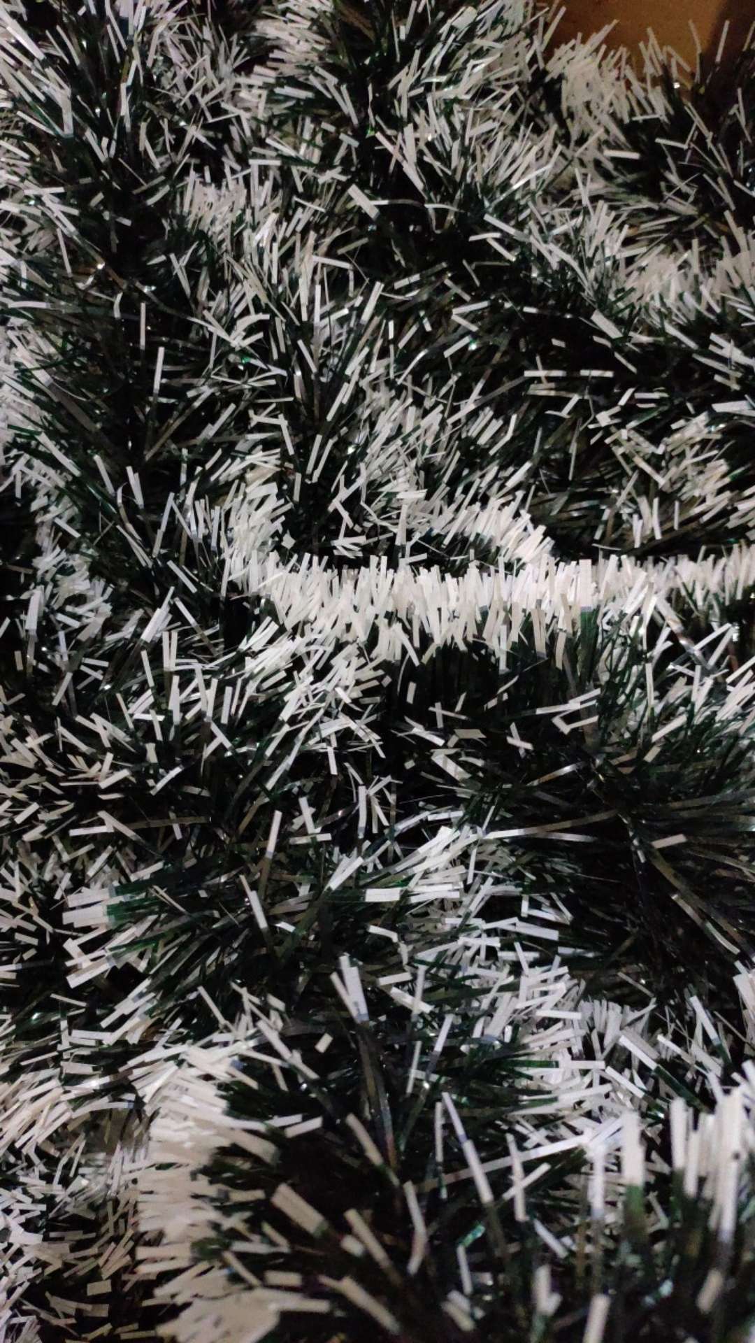 Slinger Tinsel Hiasan Hijau Salju Lingkaran Pohon Natal Dekorasi Christmas