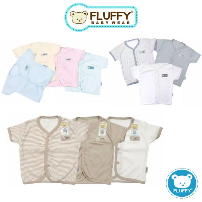 Fluffy Baju Bayi Newborn Lengan Pendek RIB